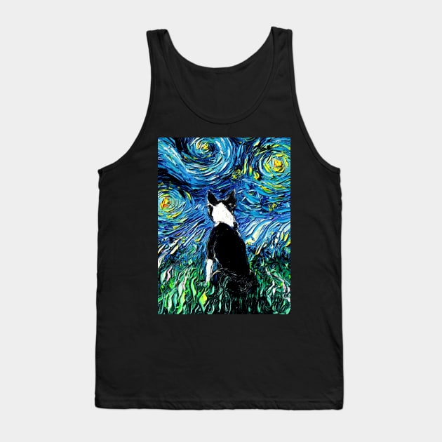 Boston Terrier Starry Night Tank Top by sagittariusgallery